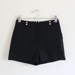 Zara Basic Black Shorts w/ Gold detailing